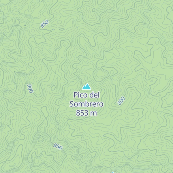 Map of Pico del Sombrero