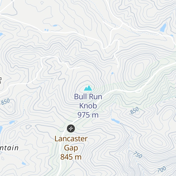 Map of Bull Run Knob