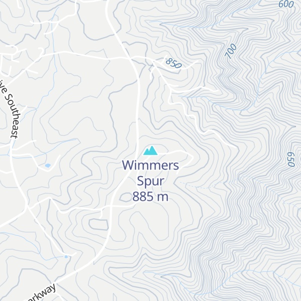 Map of Wimmers Spur