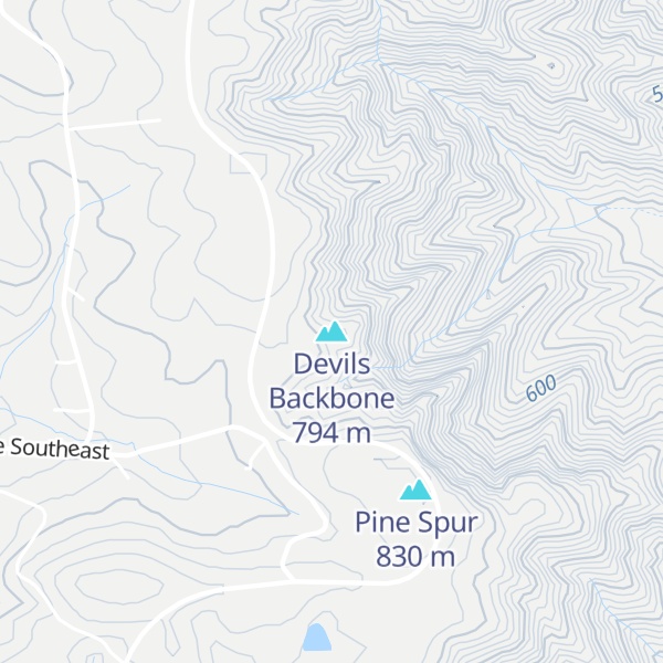 Map of Devils Backbone