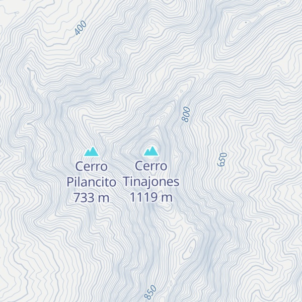 Map of Cerro Tinajones