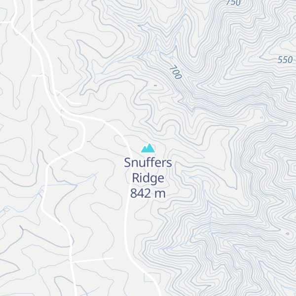 Map of Snuffers Ridge