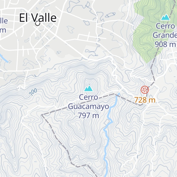 Map of Cerro Guacamayo