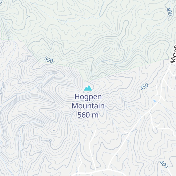 Map of Hogpen Mountain