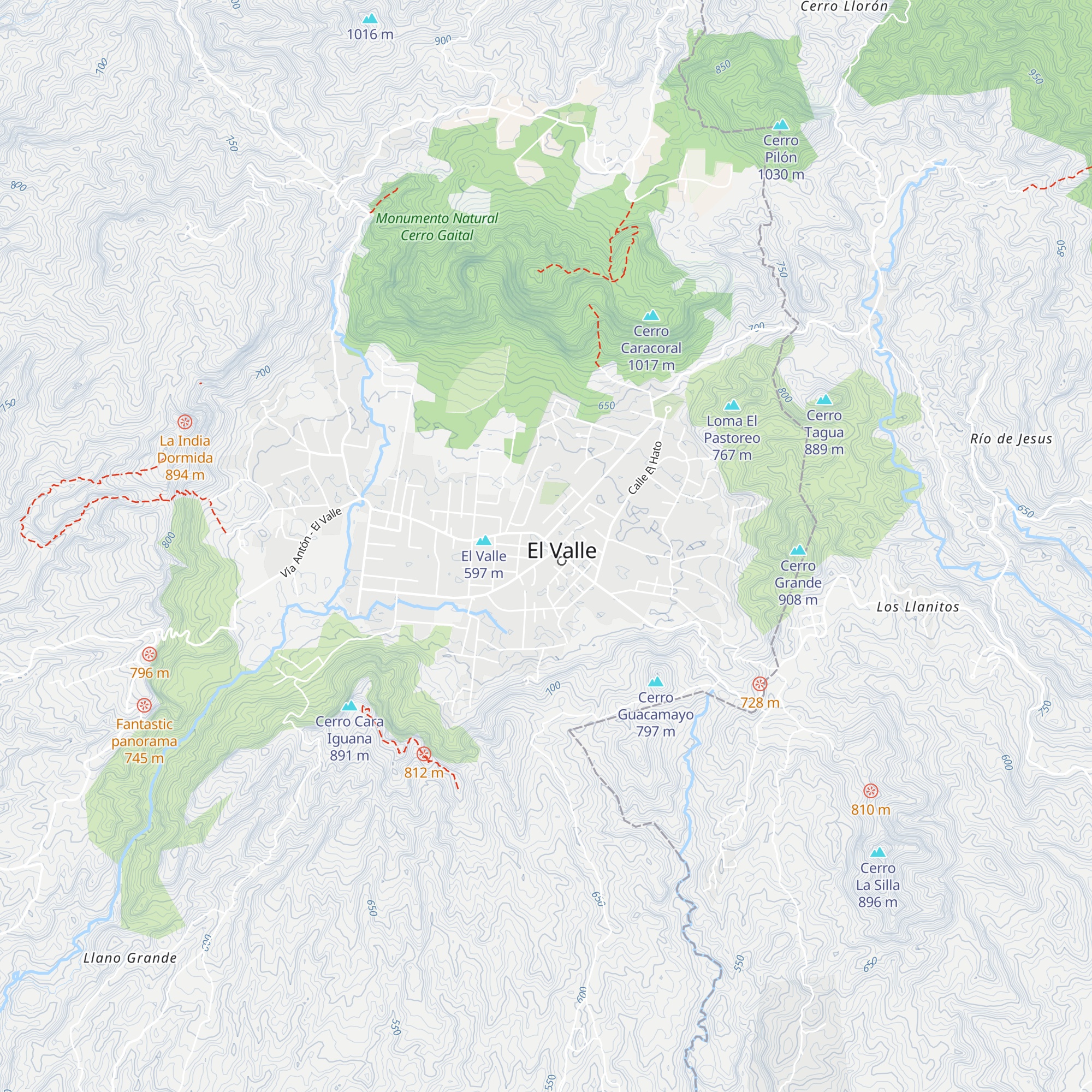 Cabañas Seguras map