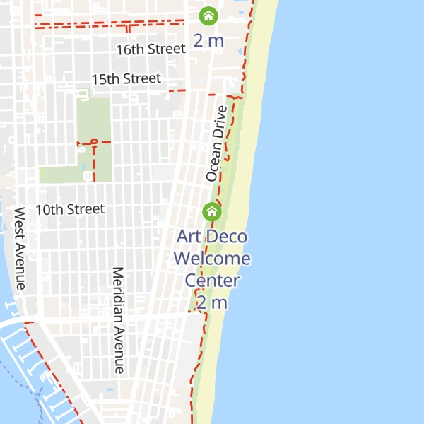 Map of Art Deco Welcome Center