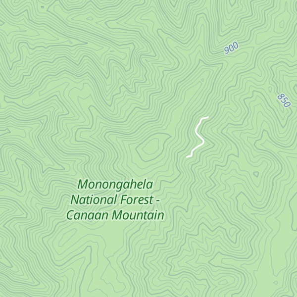 Map of Little Allegheny Mountain