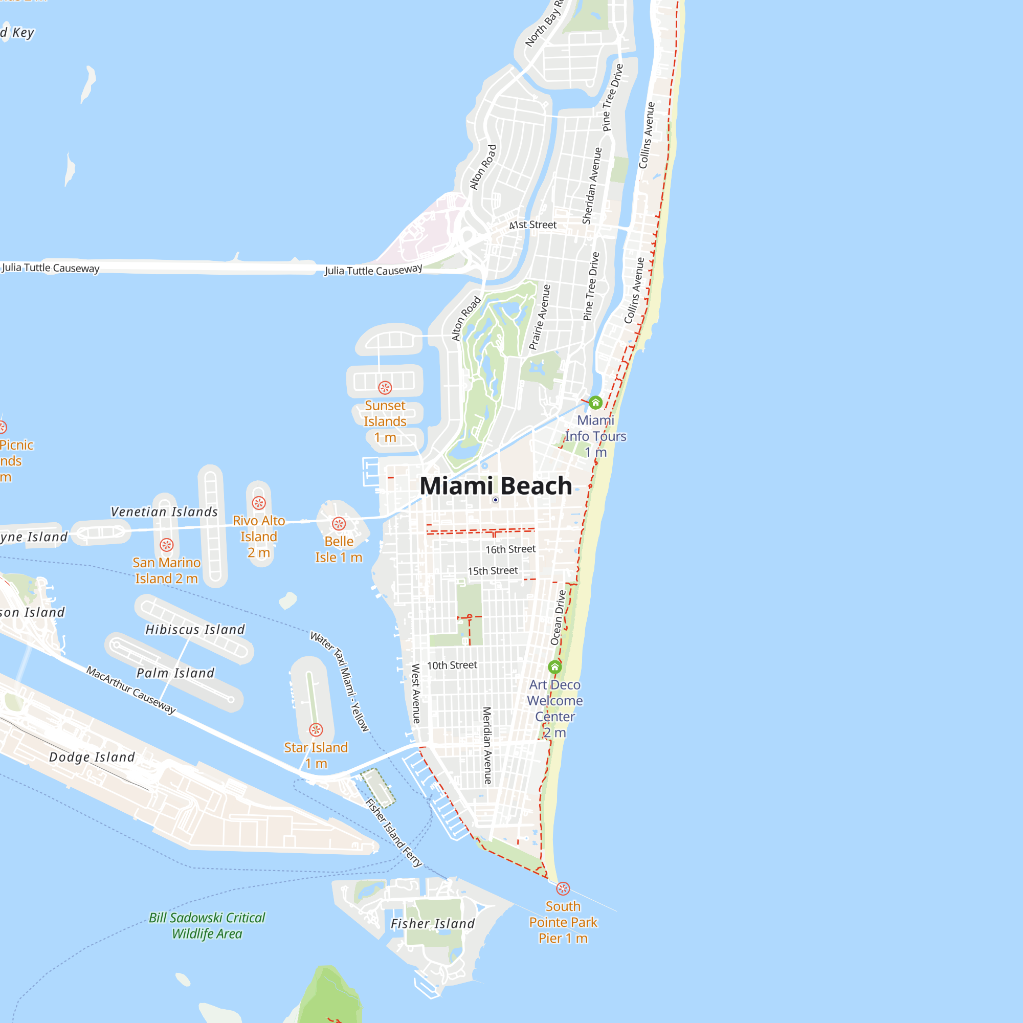 Visit Miami Beach Welcome Center map