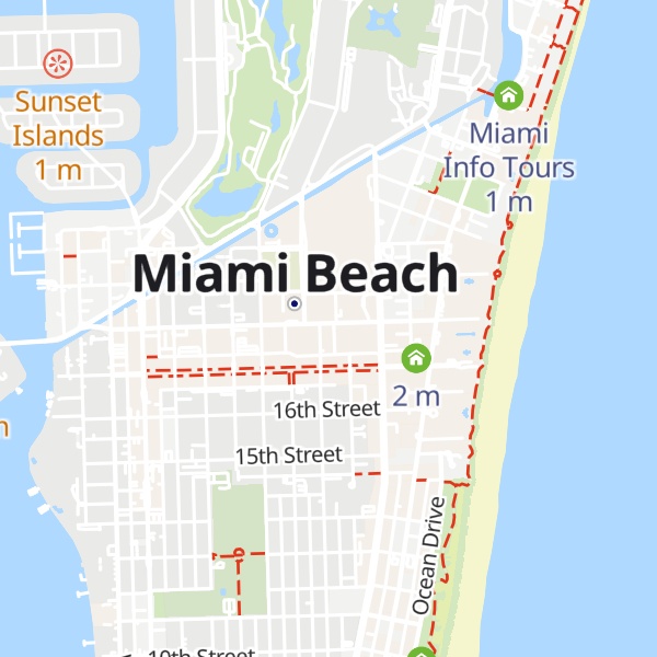Map of Visit Miami Beach Welcome Center