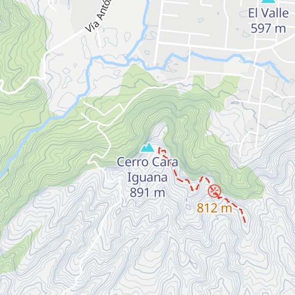 Map of Cerro Cara Iguana