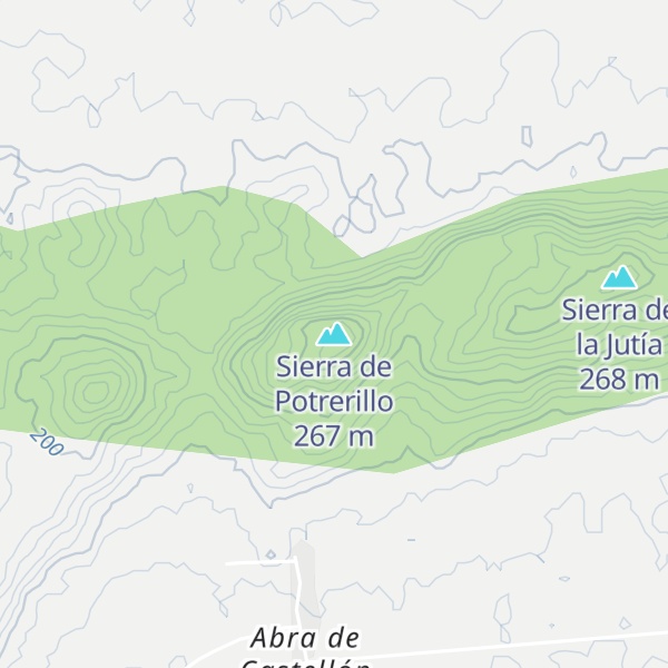 Map of Sierra de Potrerillo