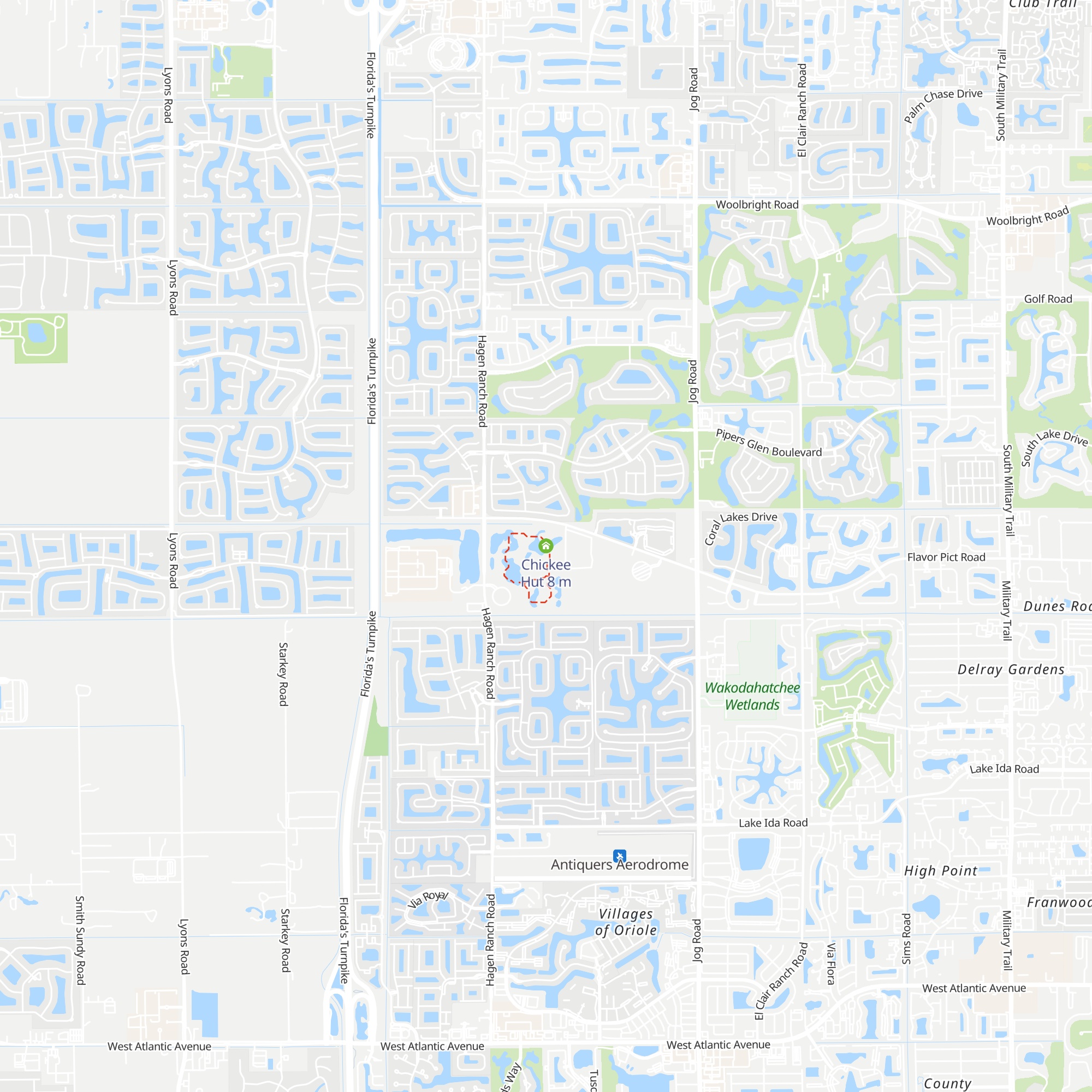 Chickee Hut map