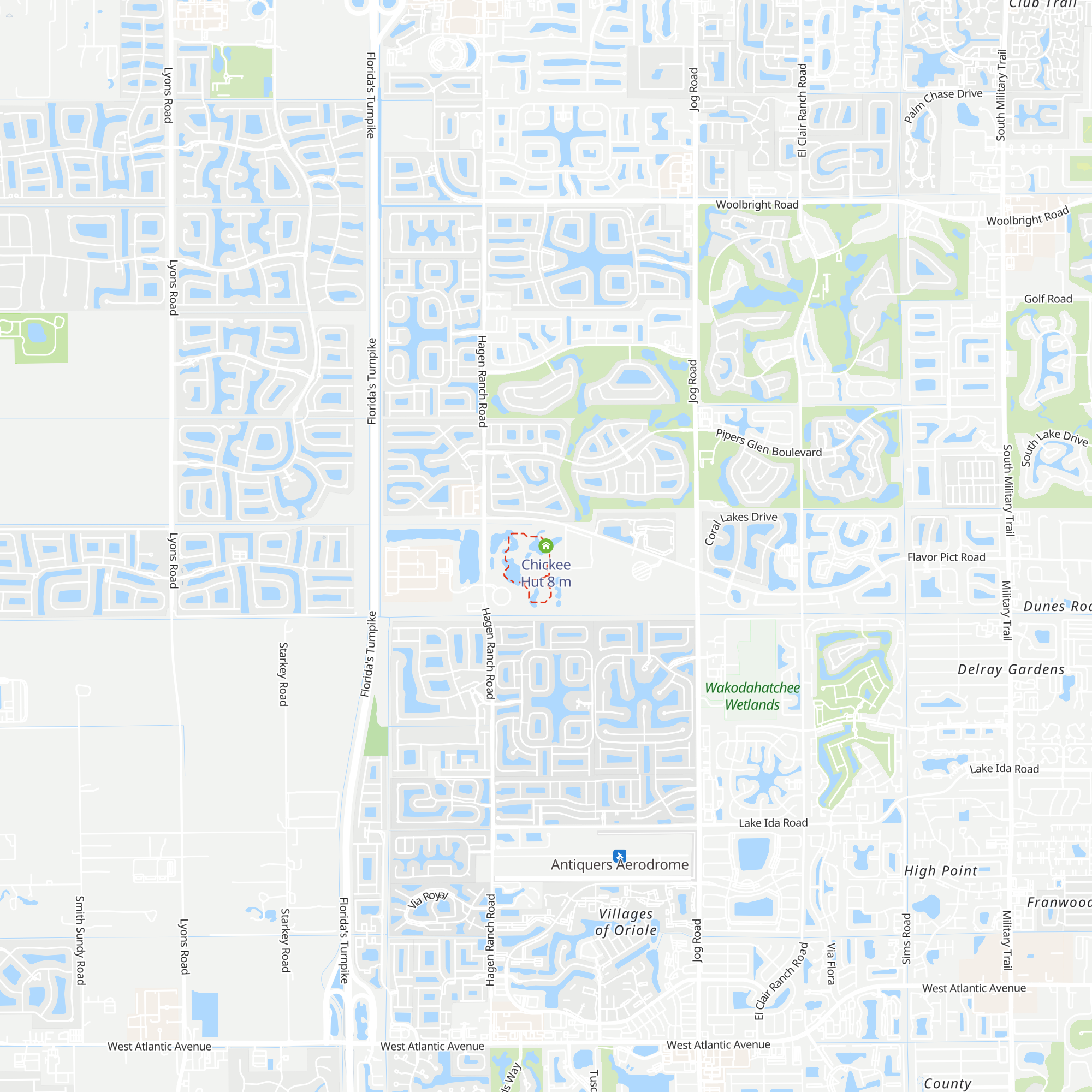 Chickee Hut map
