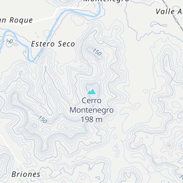 Map of Cerro Montenegro