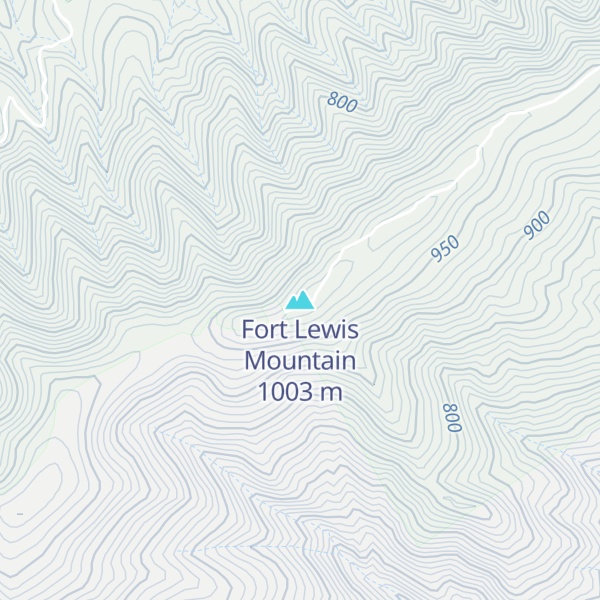 Map of Fort Lewis Mountain