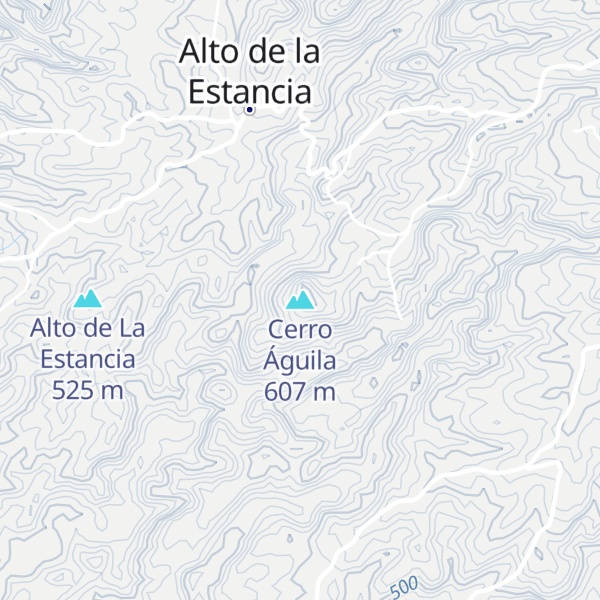 Map of Cerro Águila
