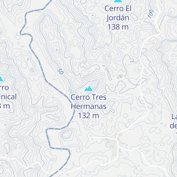 Map of Cerro Tres Hermanas