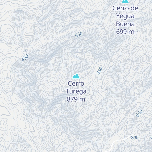 Map of Cerro Turega