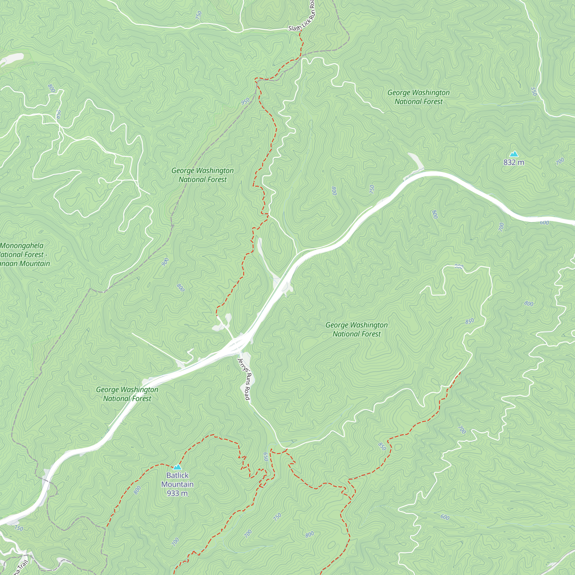 Jerry's Run Safety Rest and Welcome Center map