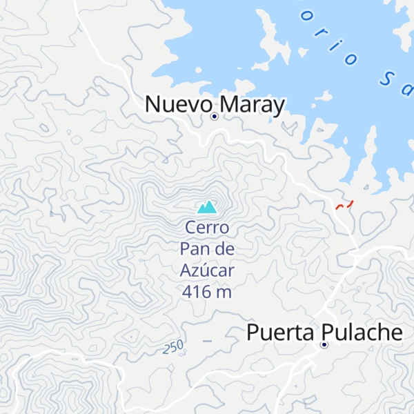 Map of Cerro Pan de Azúcar