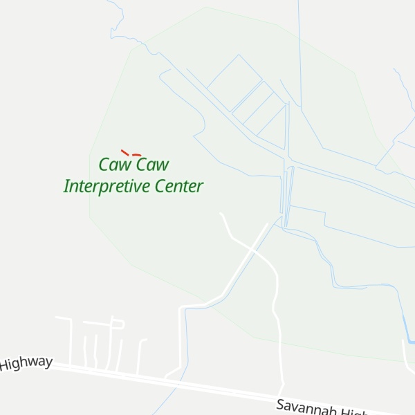 Map of Caw Caw Interpretive Center