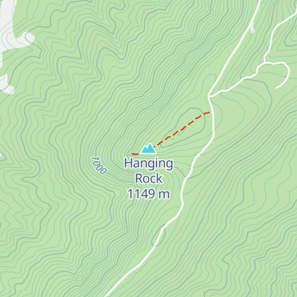 Map of Hanging Rock