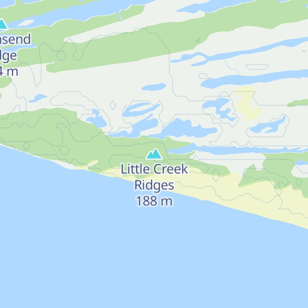 Map of Little Creek Ridges