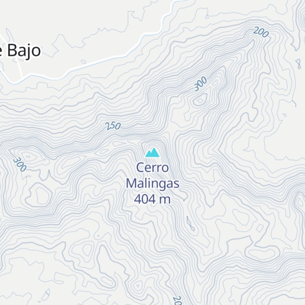 Map of Cerro Malingas