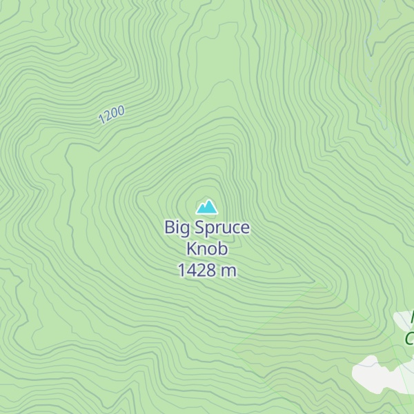 Map of Big Spruce Knob