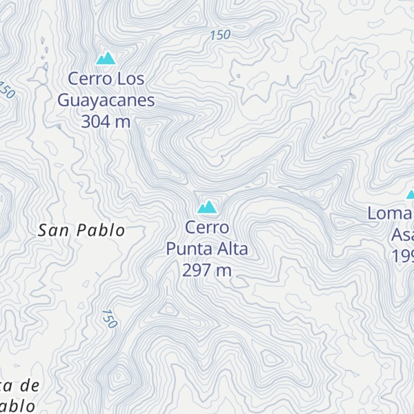 Map of Cerro Punta Alta