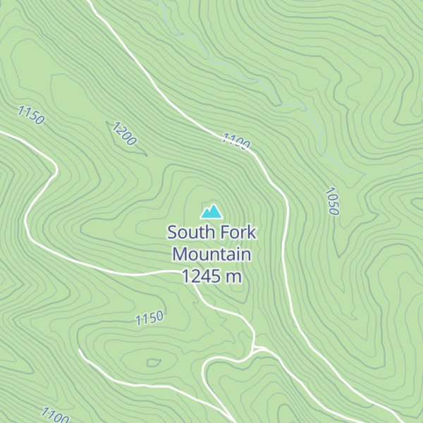 Map of South Fork Mountain