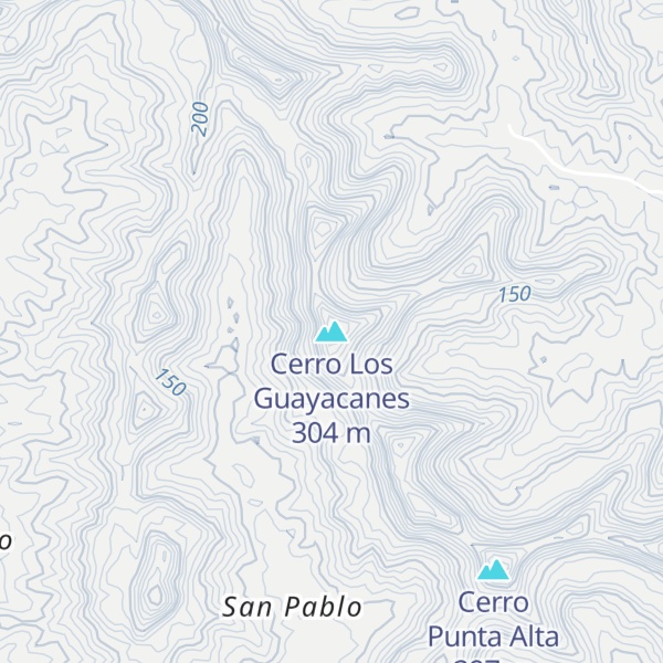 Map of Cerro Los Guayacanes