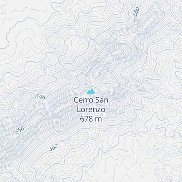 Map of Cerro San Lorenzo