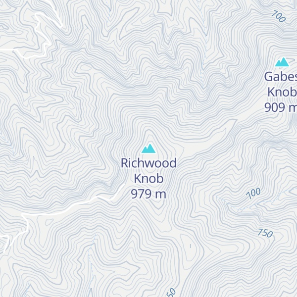 Map of Richwood Knob