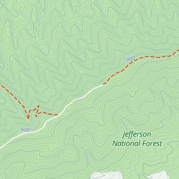 Map of Brush Mountain