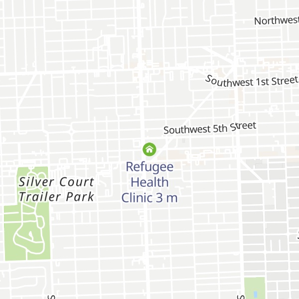 Map of Refugee Health Clinic