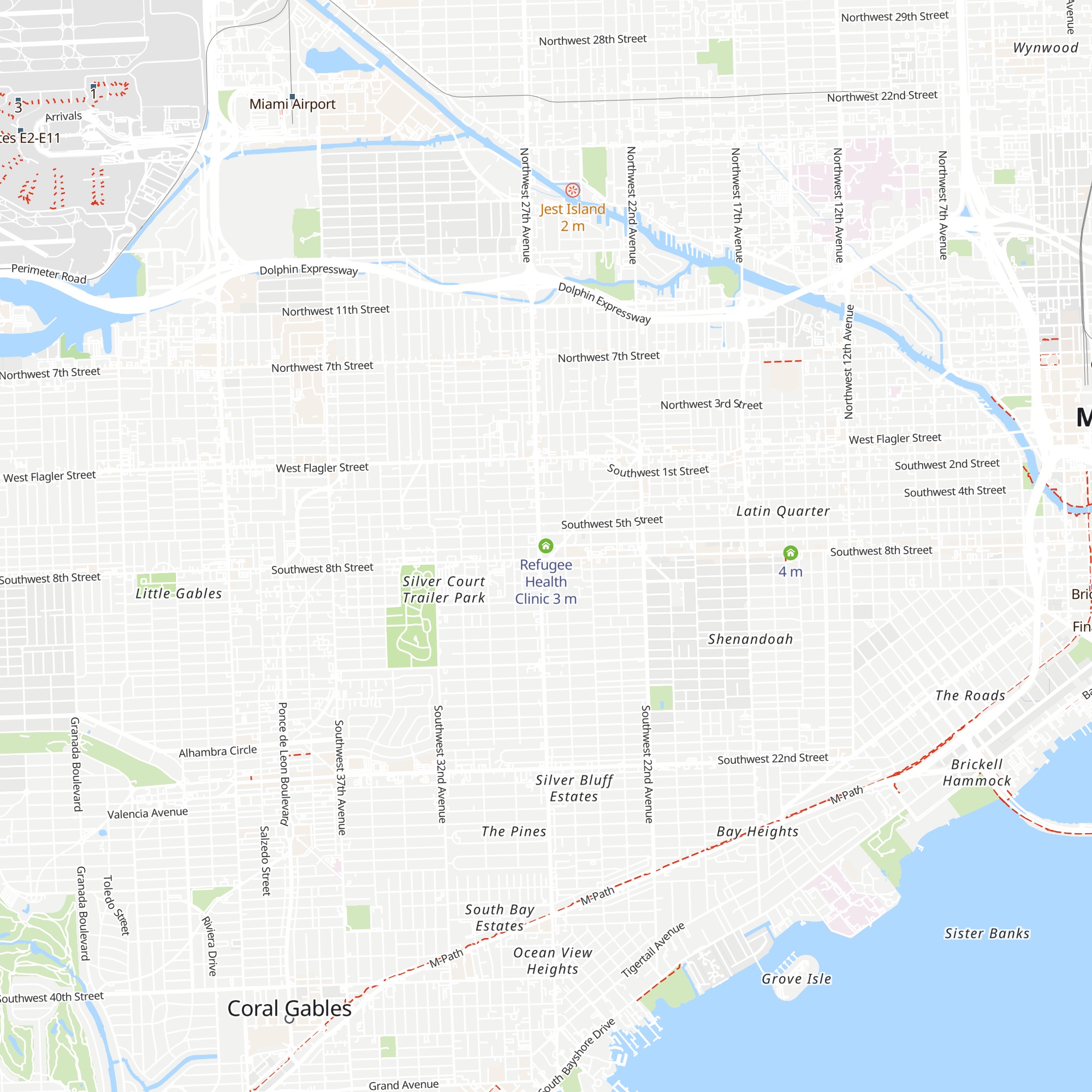 Refugee Health Clinic map