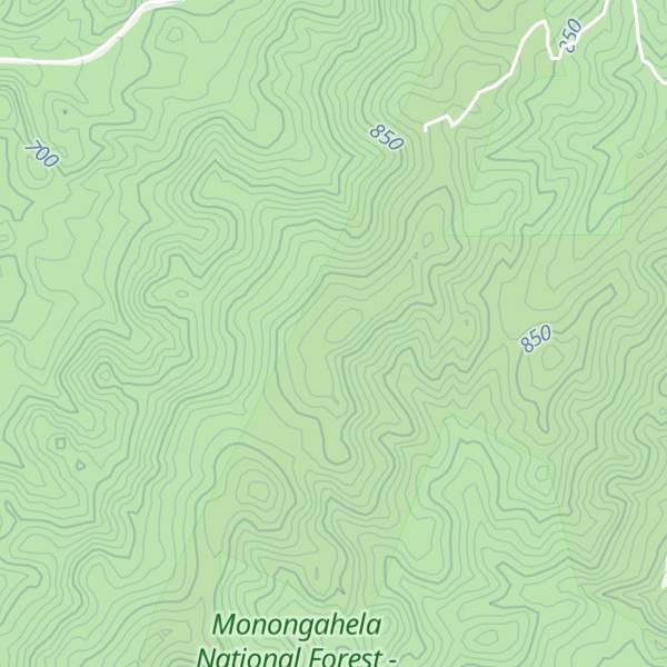 Map of Coles Mountain