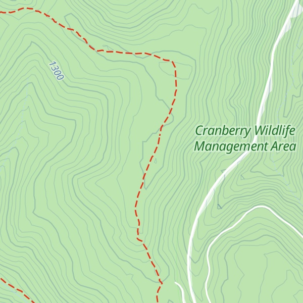 Map of Sugar Creek Mountain