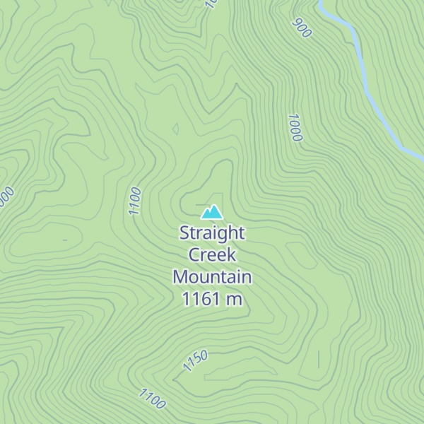 Map of Straight Creek Mountain
