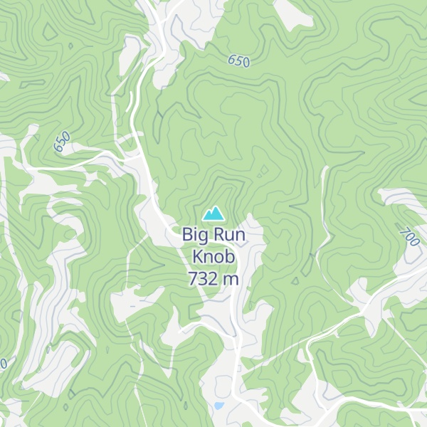 Map of Big Run Knob