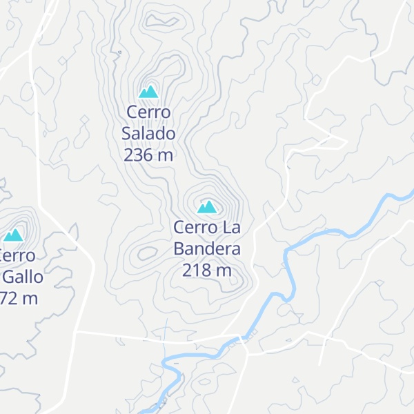 Map of Cerro La Bandera