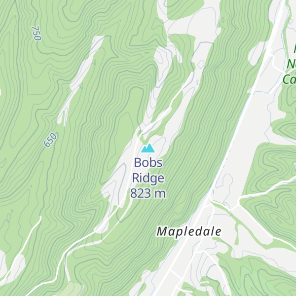 Map of Bobs Ridge