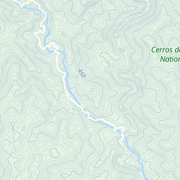 Map of Cerro El Caucho