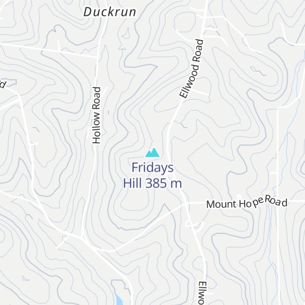 Map of Fridays Hill