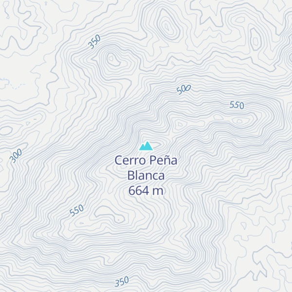Map of Cerro Peña Blanca