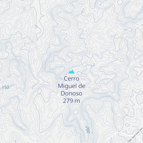 Map of Cerro Miguel de Donoso
