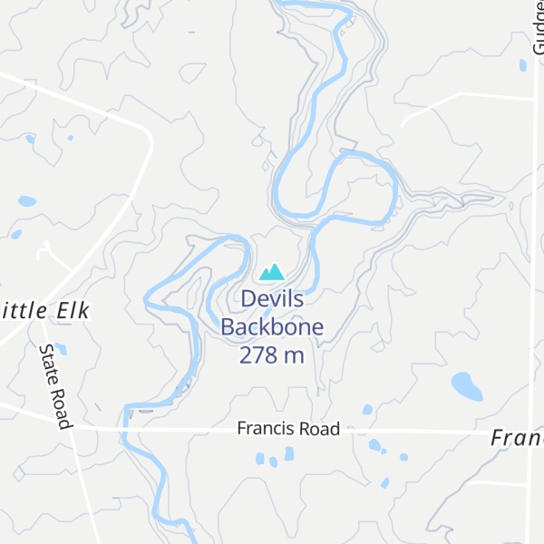 Map of Devils Backbone