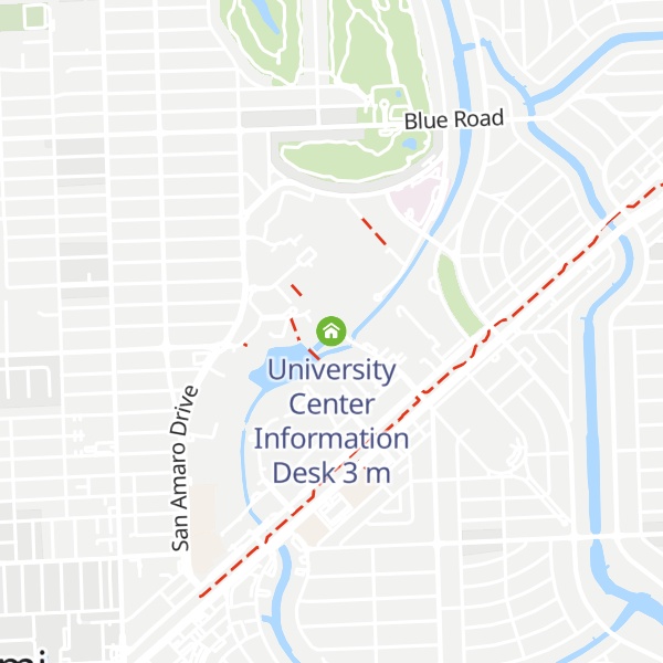 Map of University Center Information Desk