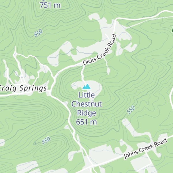 Map of Little Chestnut Ridge
